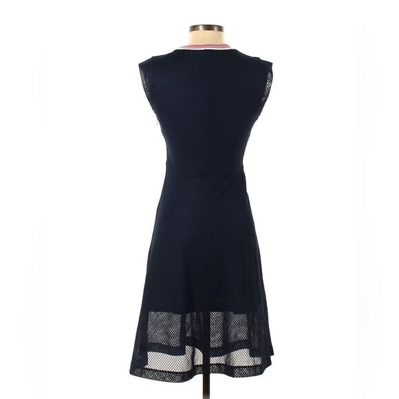 & Other Stories Navy Netted Dress - Picture 2 of 4